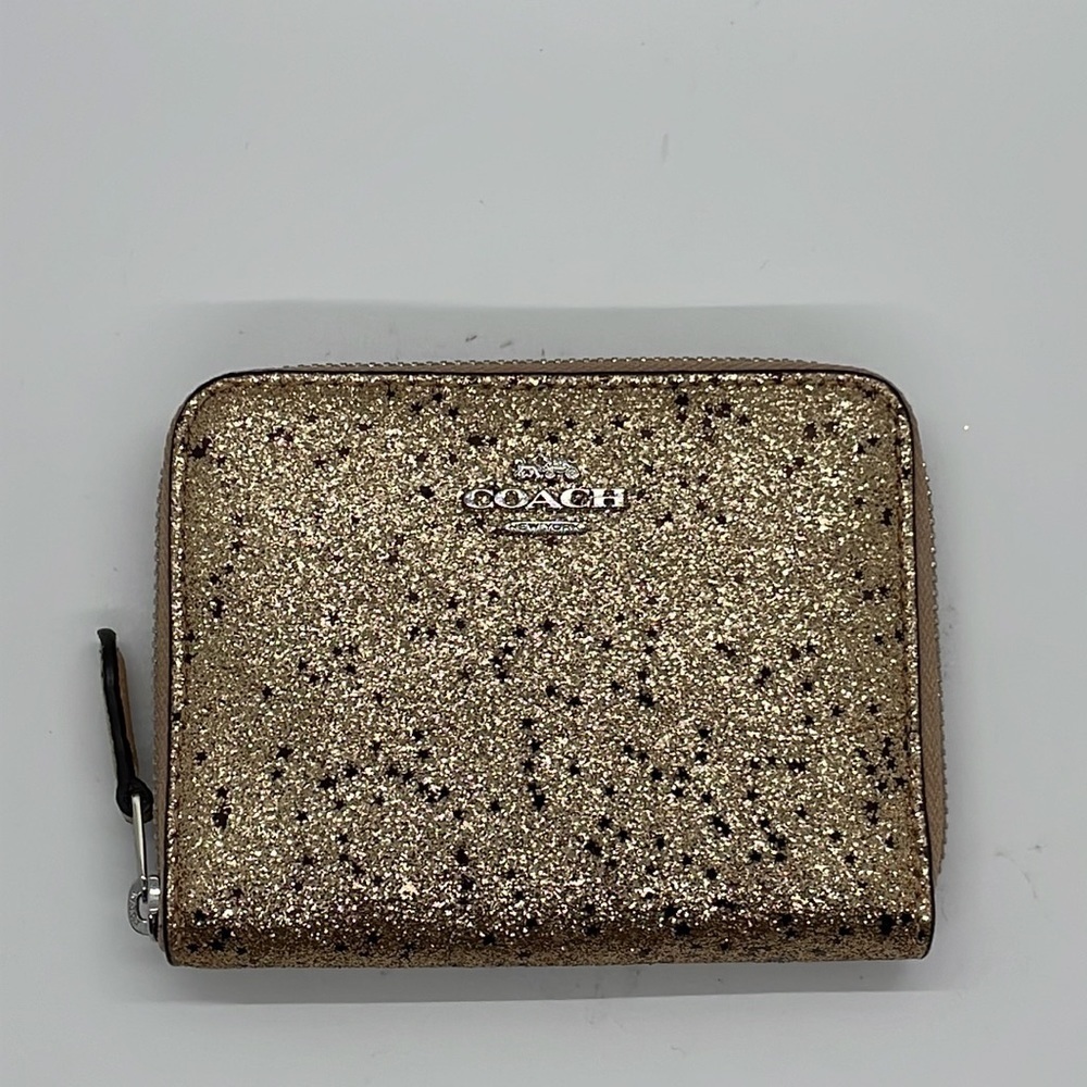 Nwt Coach Glitter Collection Zippered Wallet